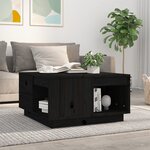 vidaXL Table basse Noir 60x61x32 5 cm Bois massif de pin