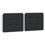 vidaXL Lit avec matelas blanc et noir 120x200 cm similicuir