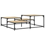 vidaXL Table basse chêne sonoma 107x107x40 cm bois d'ingénierie