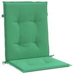 vidaXL Coussins de chaise de jardin à dossier bas lot de 6 vert