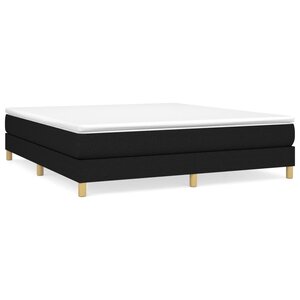 vidaXL Cadre de lit noir 180x200 cm tissu
