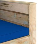 vidaXL Salon de jardin 2 Pièces avec coussins Bois imprégné de vert