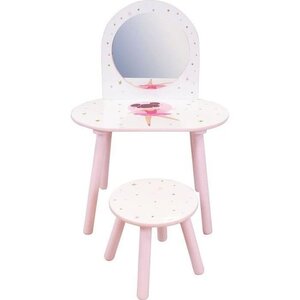 Coiffeuse avec tabouret - Danseuse Ballerine 48 x 60 x 40 / 27 x 28 x 28 cm