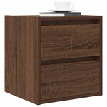 vidaXL Table de chevet murale chêne marron 38x34x40 cm