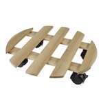 NATURE Tablette a roulettes pour plantes - Sapin - H7,4 x Ø35 cm