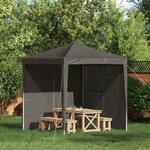 vidaXL Mur de tente de fête 2 Pièces Anthracite 200 x 195 cm PE et acier