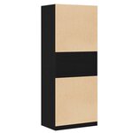 vidaXL Armoires Chêne noir Lot de 2 Chêne noir Bois d'ingénierie