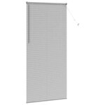 vidaXL Store de Fenêtre avec des rideaux Manuel Argent Aluminium