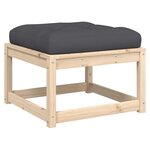 vidaXL Salon de jardin 6 Pièces avec coussins bois de pin massif