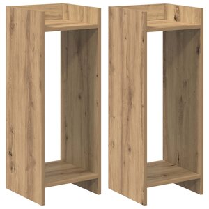 vidaXL Support de Plante 2 pièces Chêne artisanal 30 x 30 x 80 cm