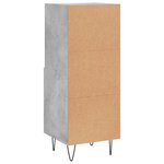 vidaXL Buffet Gris béton 34 5x34x90 cm Bois d'ingénierie
