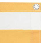 vidaXL Écran de balcon Blanc et jaune 90x400 cm Tissu Oxford
