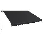 vidaXL Auvent manuel rétractable 450x300 cm Anthracite
