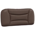 vidaXL Coussin de tête de lit marron 80 cm similicuir