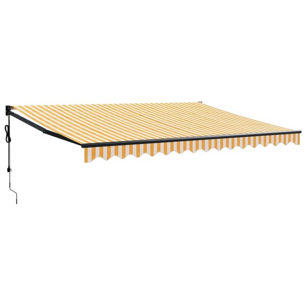 vidaXL Auvent rétractable automatique jaune et blanc 4 5x3 m