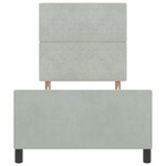 vidaXL Cadre de lit avec tête de lit Gris clair 90 x 200 cm Velours