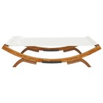 vidaXL Lit de repos extérieur 165x188 5x46 cm Bois courbé massif Crème