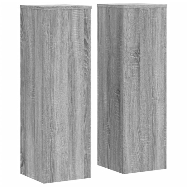vidaXL Supports pour plantes 2 Pièces sonoma gris bois d'ingénierie