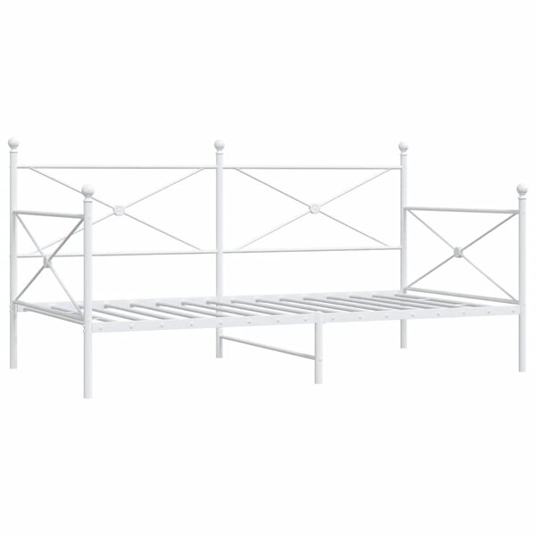 vidaXL Lit de jour sans matelas blanc 100x190 cm acier