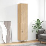 vidaXL Buffet haut Chêne sonoma 34 5x34x180 cm Bois d'ingénierie