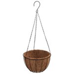 vidaXL Jardinières suspendues 4 Pièces avec doublure coco Noir Ø 40x63 cm