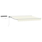 vidaXL Auvent rétractable électrique Crème et Blanc 2 5 x 2 m