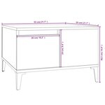 vidaXL Table basse blanc brillant 55x55x36 5 cm bois d'ingénierie