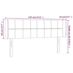 vidaXL Tête de lit à LED Vert foncé 147x16x78/88 cm Velours
