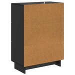 vidaXL Buffet avec tiroir Noir 66 x 34 5 x 90 cm Bois d'ingénierie