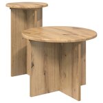 vidaXL Ensemble de tables d'appoint 2 pièces Chêne artisanal