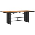 vidaXL Ensemble de bistro de jardin 7 Pièces coussins noir poly rotin
