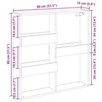vidaXL Armoire murale chêne sonoma 80x15x80 cm bois d'ingénierie