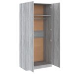 vidaXL Garde-robe Sonoma gris 90x52x200 cm Bois d'ingénierie