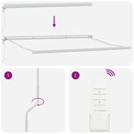 vidaXL Auvent Rétractable Jaune et blanc 400 × 300 cm Tissu et Métal