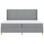 Lit avec matelas Box Spring vidaXL Gris clair 200x200 cm Tissu
