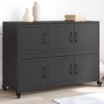 vidaXL Buffet noir 100 5x39x72 cm acier