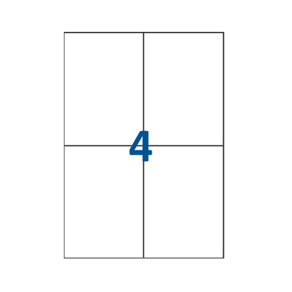 Lot de 3000 Planches étiquettes autocollantes sur feuille A4 : 105 x 148 5 mm (4 étiquettes par feuille)