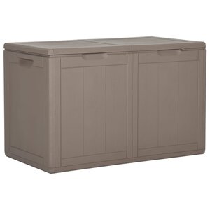 vidaXL Boîte de rangement de jardin 180 L Marron PP aspect bois
