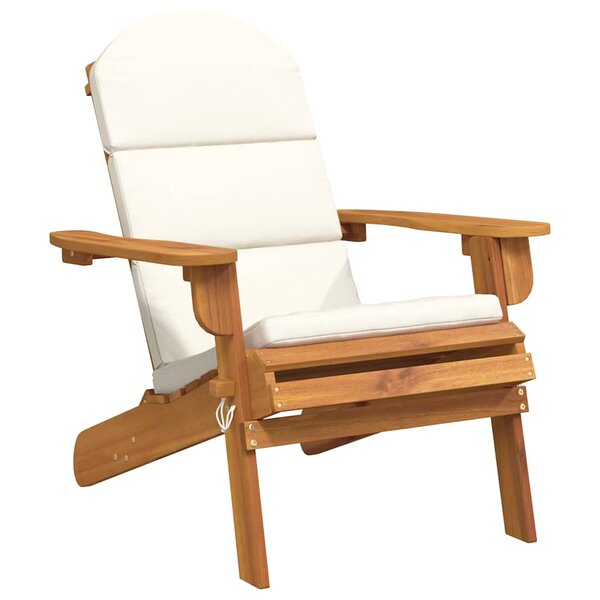 vidaXL Chaise de jardin Adirondack avec coussins bois massif d'acacia