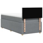 vidaXL Sommier à lattes de lit avec matelas gris clair 80x200 cm tissu