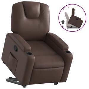 vidaXL Fauteuil inclinable marron similicuir