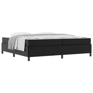 vidaXL Cadre de lit avec matelas Noir 200 x 200 cm tissu