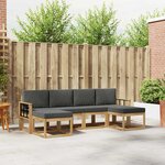 vidaXL Ensemble de canapés d'extérieur 6 Pièces Blanc et anthracite