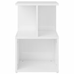 vidaXL Tables de chevet 2 Pièces Blanc brillant 35x35x55 cm Aggloméré