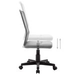 vidaXL Chaise de bureau Gris 44x52x100 cm Tissu en maille