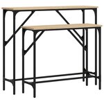 vidaXL Tables console 2 Pièces chêne sonoma bois d'ingénierie