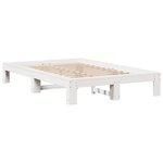 vidaXL Cadre de lit sans matelas blanc 120x190 cm bois de pin massif