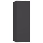 Vidaxl meubles tv 4 pièces gris 30 5x30x90 cm aggloméré