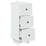 vidaXL Armoire à tiroirs Blanc 33 x 34 5 x 90 cm Bois d'ingénierie