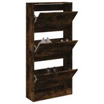 vidaXL Armoire à chaussures chêne fumé 60x21x125 5 cm bois ingénierie